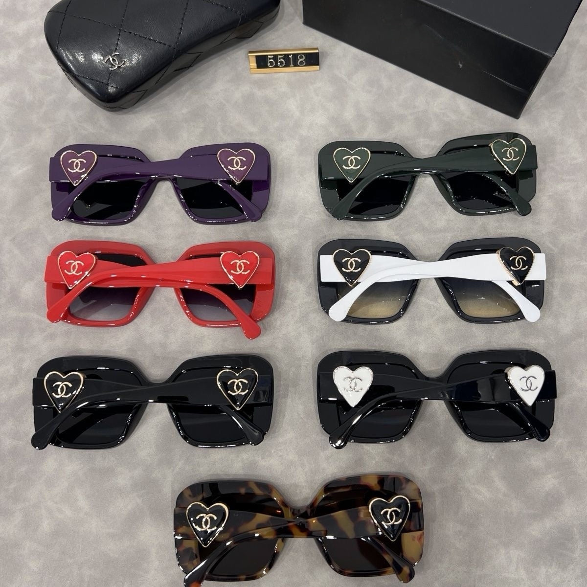 Women Vintage Fashion Narrow Square Frame UV Protection Sunglasses