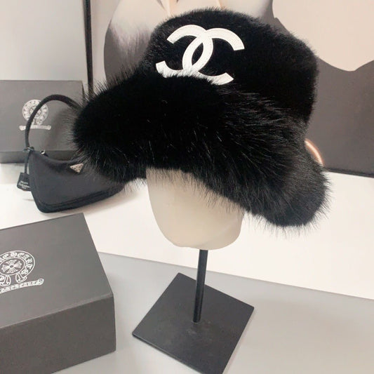 Women’s Faux Fur Bucket Hat Winter Warm Plush Furry Hat