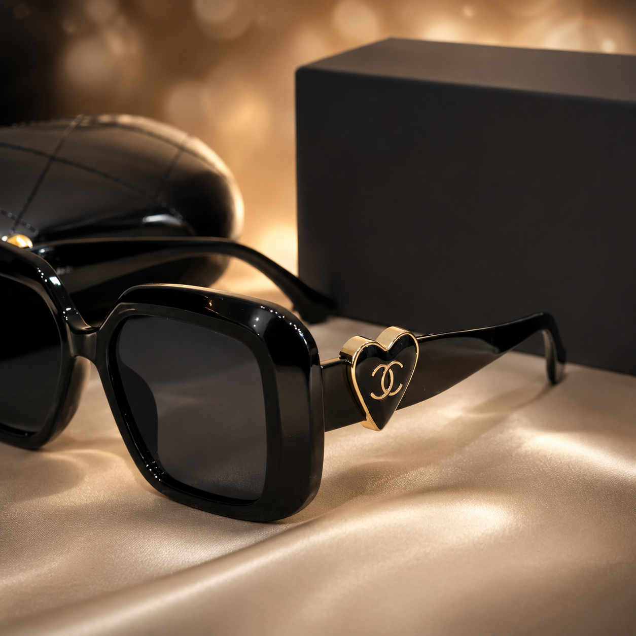 Women Vintage Fashion Narrow Square Frame UV Protection Sunglasses