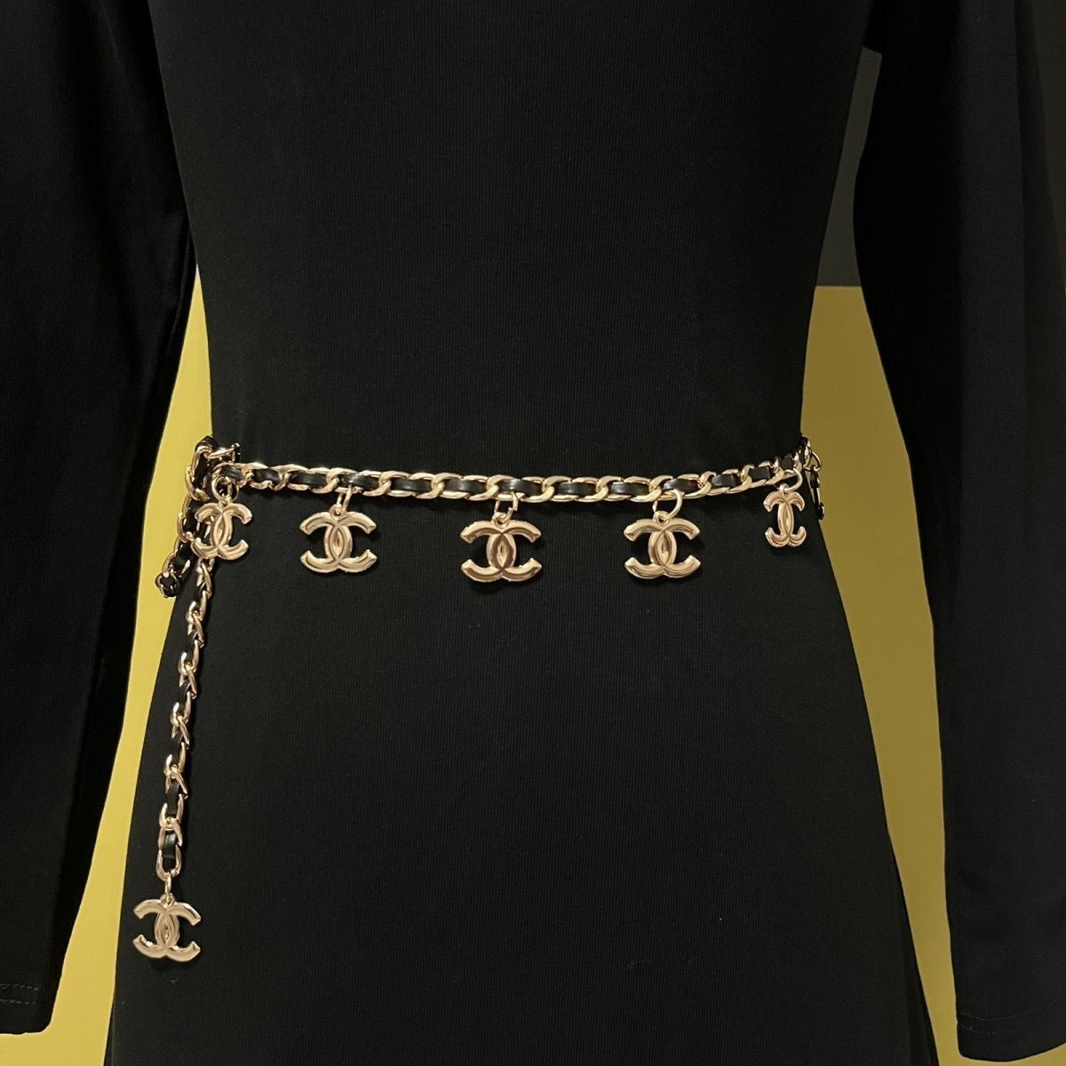 Multi-Charm Chain Waist Belt |Gold Silver & Black
