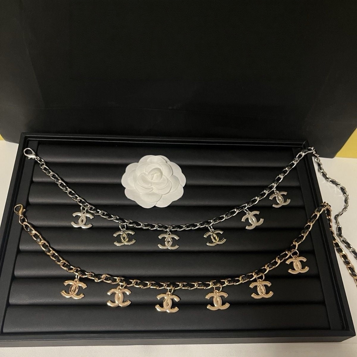 Multi-Charm Chain Waist Belt |Gold Silver & Black