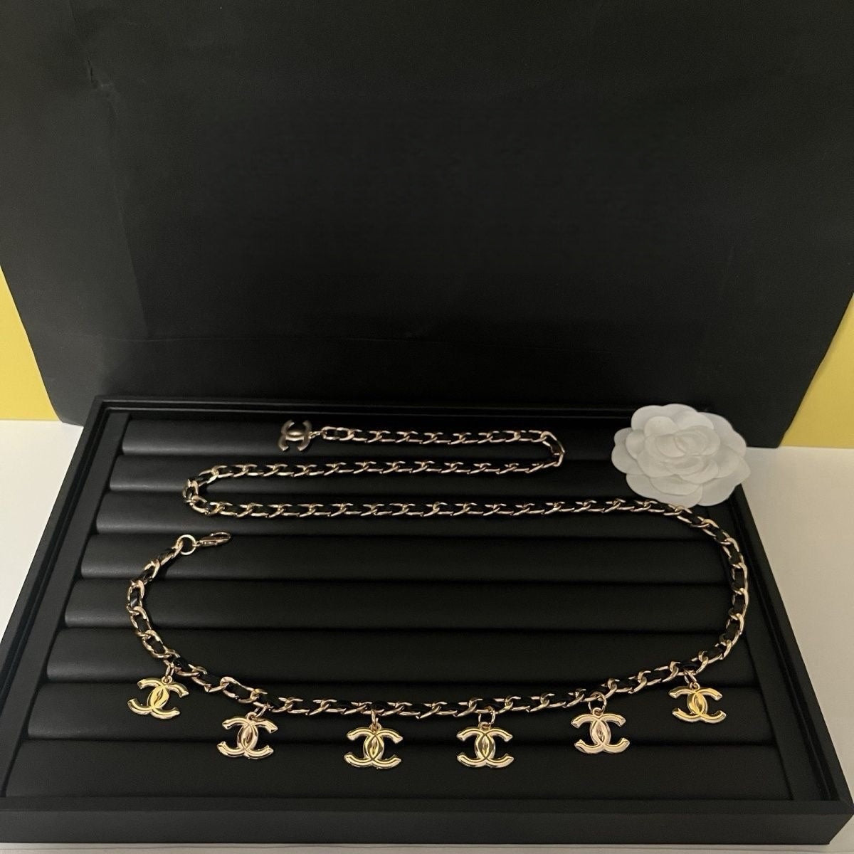 Multi-Charm Chain Waist Belt |Gold Silver & Black