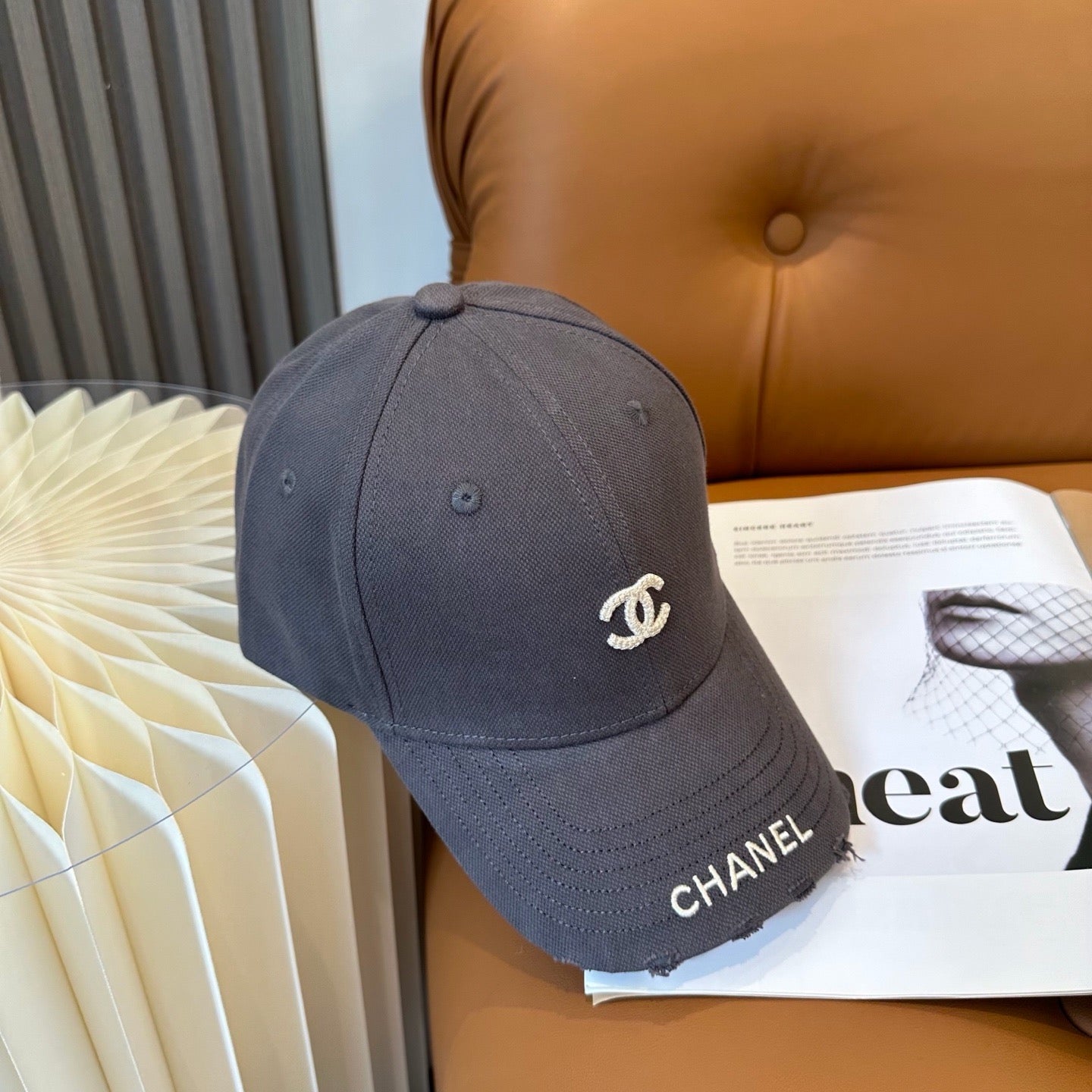Washed Cotton Embroidered Letter Baseball Cap Women Hat