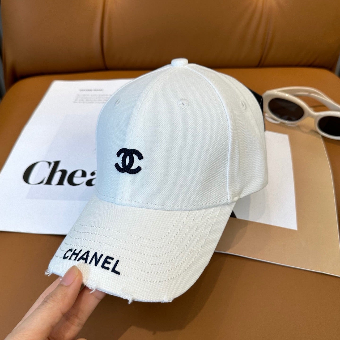 Washed Cotton Embroidered Letter Baseball Cap Women Hat