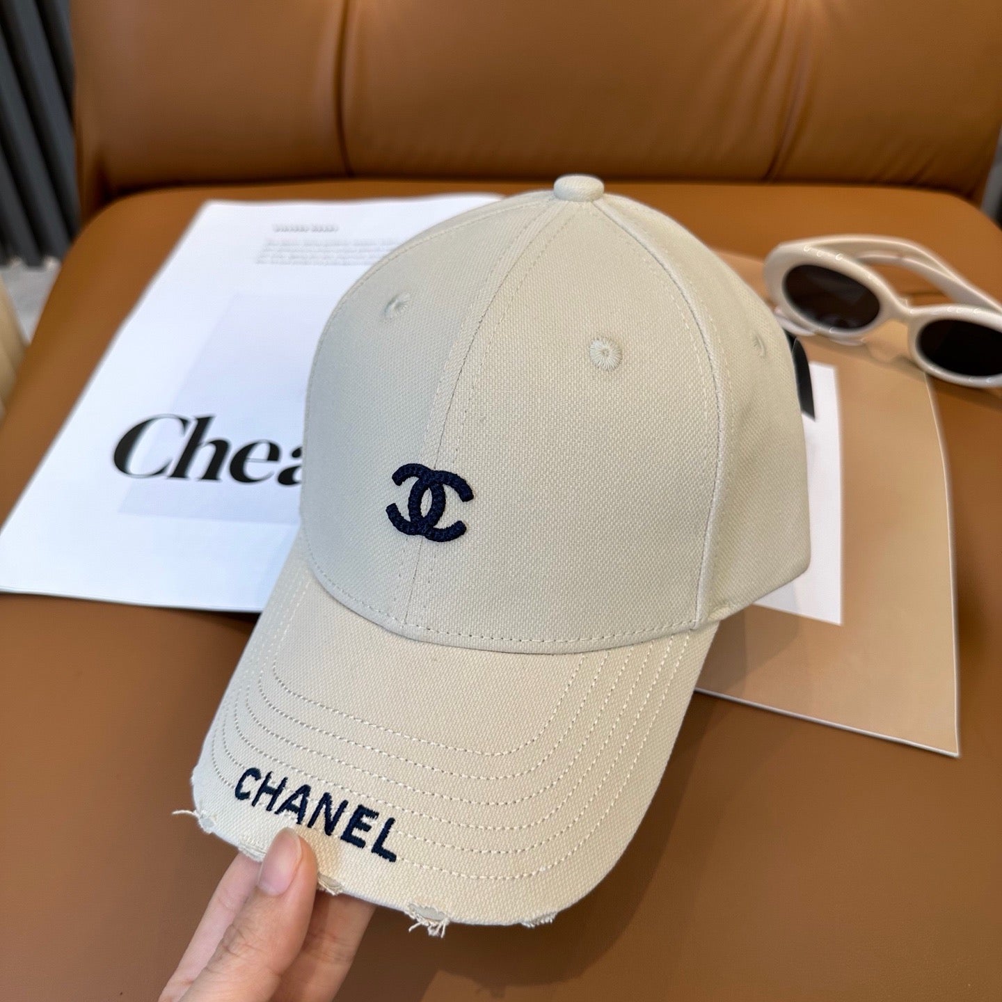 Washed Cotton Embroidered Letter Baseball Cap Women Hat
