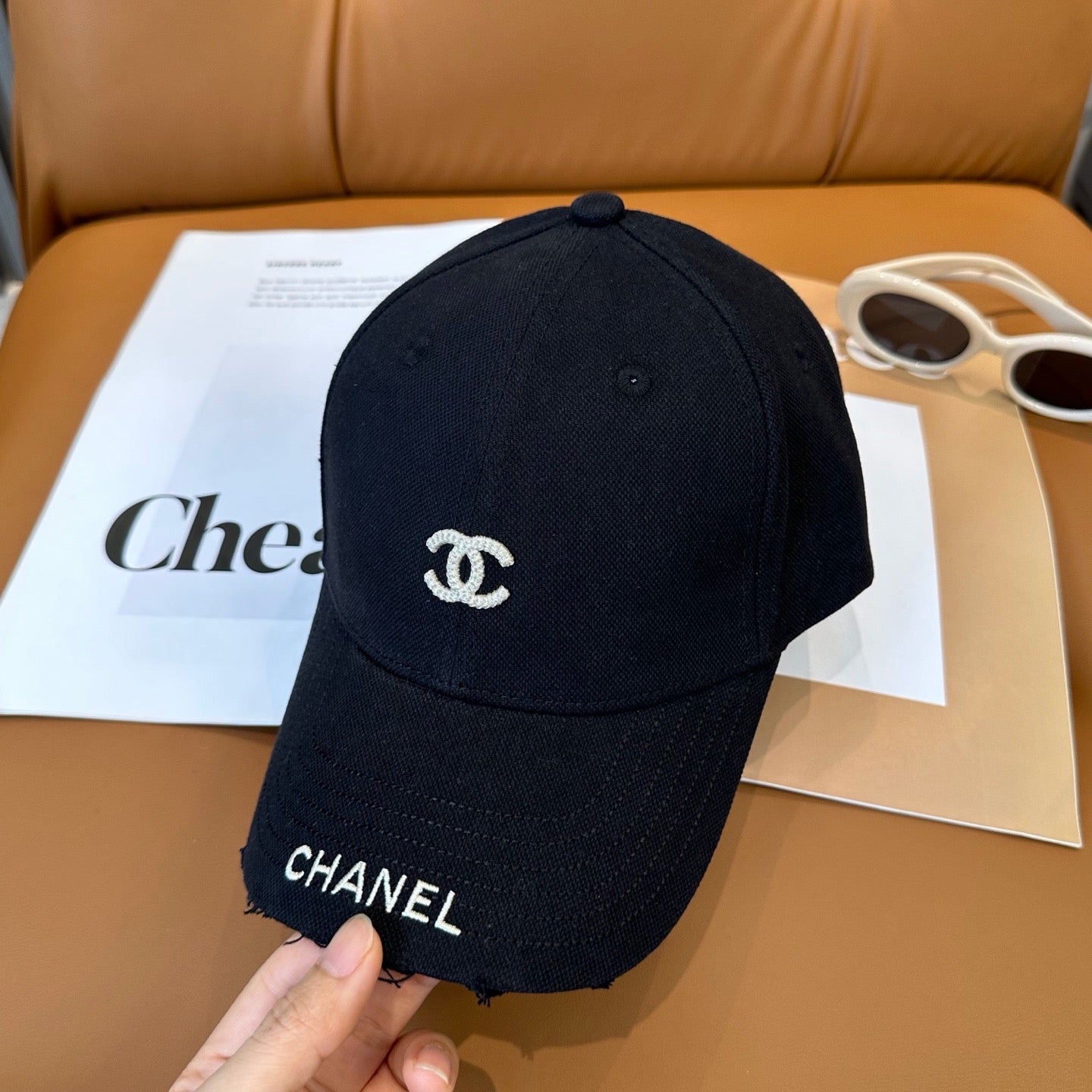 Washed Cotton Embroidered Letter Baseball Cap Women Hat