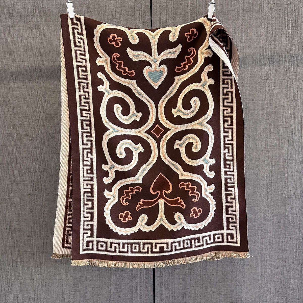 Classic Tribal Pattern Faux Cashmere Scarf