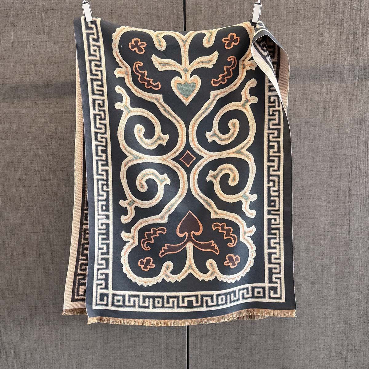 Classic Tribal Pattern Faux Cashmere Scarf