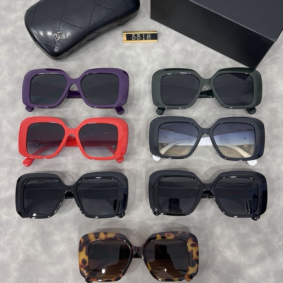 Women Vintage Fashion Narrow Square Frame UV Protection Sunglasses