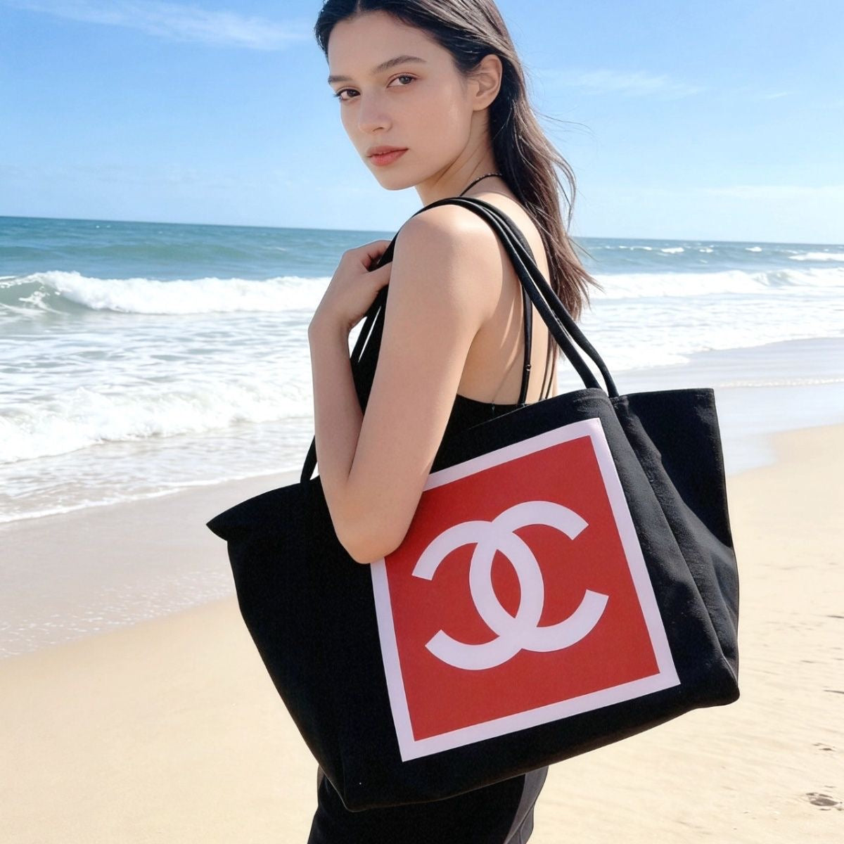 Oversized Large Capacity Canvas Tote Bag Shoulder Bag